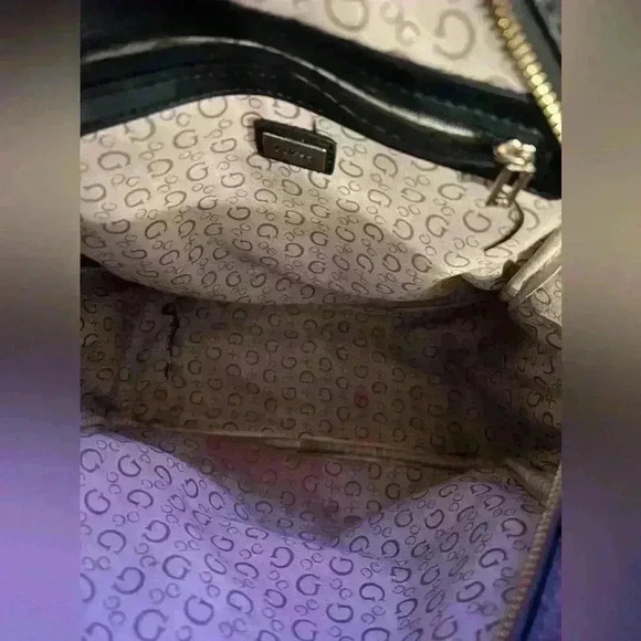 Gently Loved Brown/Beige Guess Leather Backpack - Picture 3 of 9